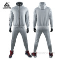 Aangepaste rits Hoodie Men Blanco Style Gray Hoodies